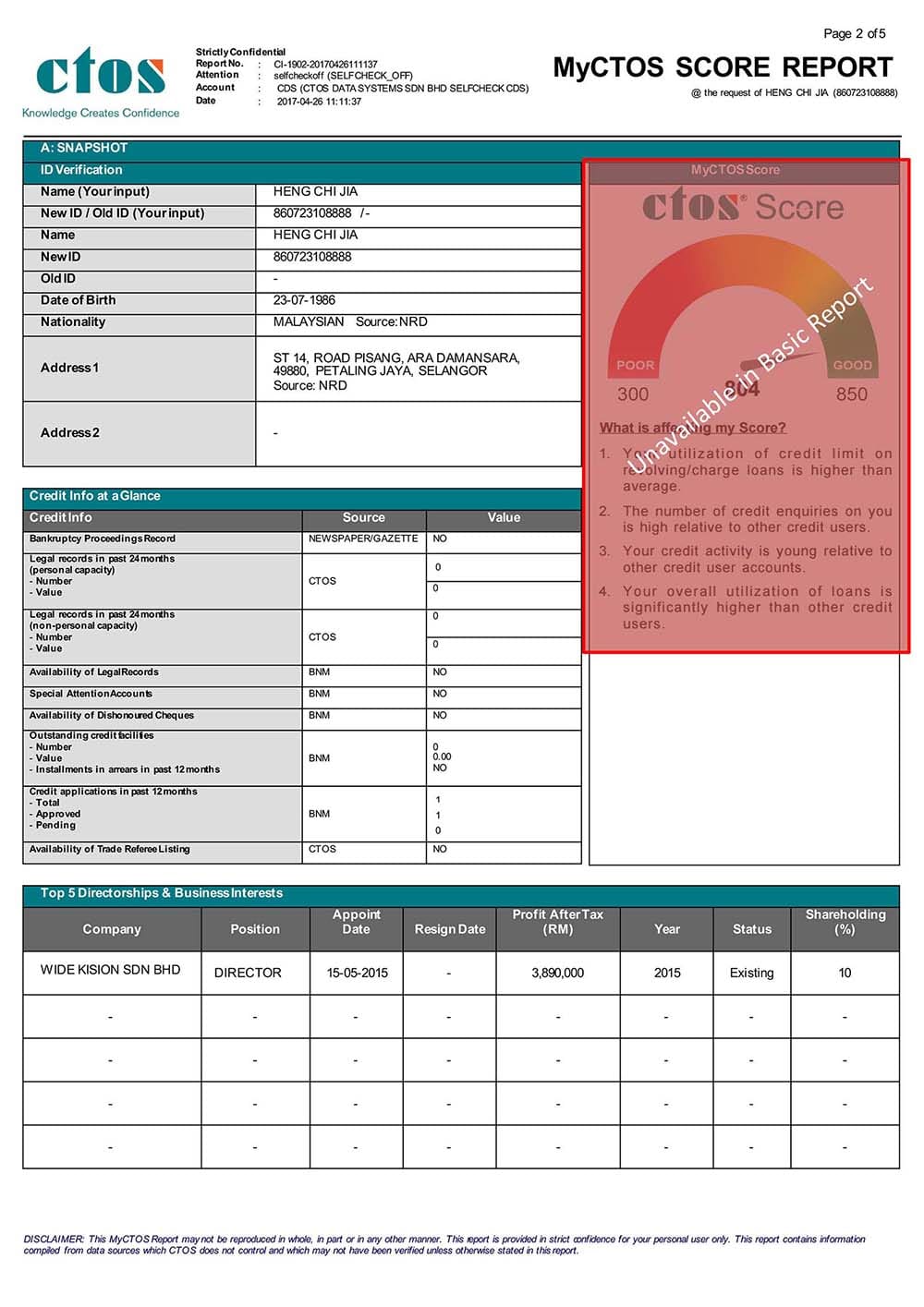 What Is A Good Ctos Score